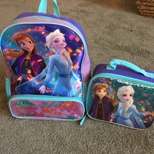 Frozen backpack and lunch box